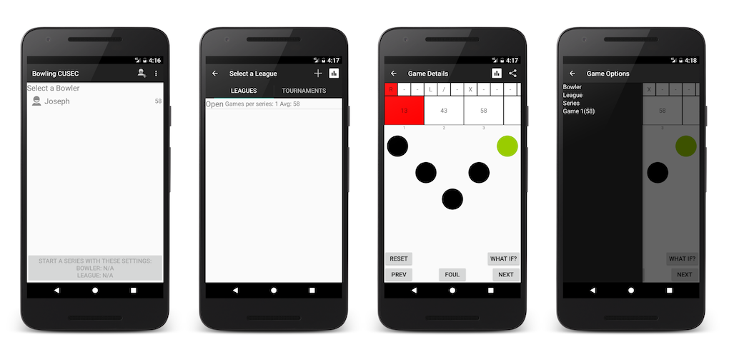 v0.1 of the 5 Pin Bowling Companion, presented at CUSEC DemoCamp, 2015